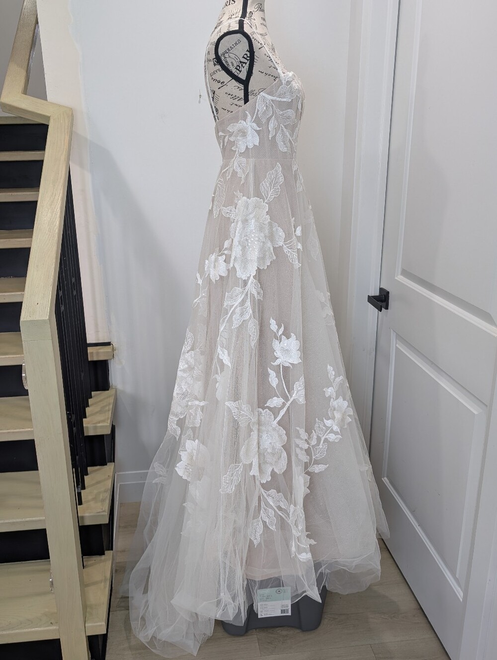 WILLOWBY BY WATTERS | Women's Soft Mauve/White Floral Hutchinson Wedding Gown - Picture 7 of 11